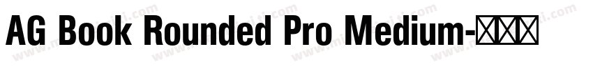 AG Book Rounded Pro Medium字体转换